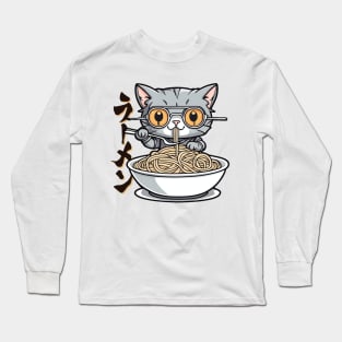 Onsen Cat Ramen Long Sleeve T-Shirt